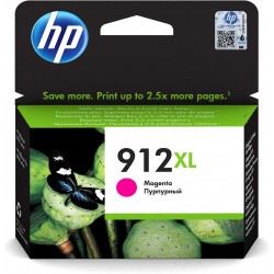 hp 912xl magenta -cartouche d'encre grande capacitéhp d'origine (3yl82ae)