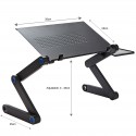 Table d'ordinateur Portable Multifonctionnelle avec Ventilateur 