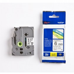 cassette a ruban brother tze-211 noir sur blanc tze-211