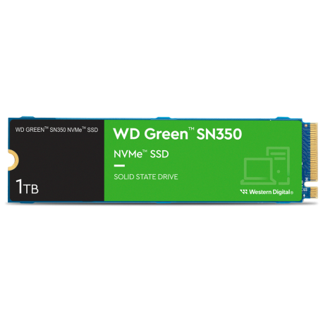 disque dur 1 to interne wd green sn350 ssd nvme pcie m.2 wds100t3g0c-00azl0