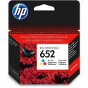 Cartouche HP 652 trois couleurs d'encre origine (F6V24AE) 