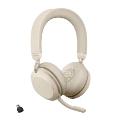 Jabra Evolve2 65 MS Stéréo Beige Bluetooth avec dongle USB-C 26599-999-998 prix Maroc