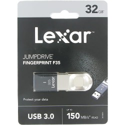 LEXAR CLE USB 3.0 32GB FINGERPRINT F35 (LJDF35-32GBBK)