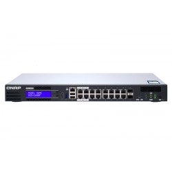 QNAP QGD-1600P Géré Gigabit Ethernet (10/100/1000) Connexion Ethernet, supportant l'alimentation via ce port (PoE) 1U Noir
