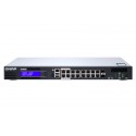 QNAP QGD-1600P Géré Gigabit Ethernet (10/100/1000) Connexion Ethernet, supportant l'alimentation via ce port (PoE) 1U Noir