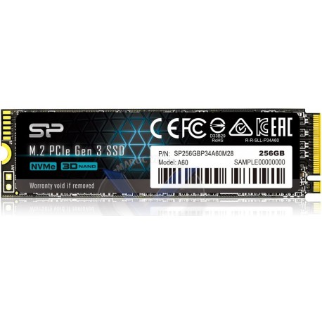 disque dur interne ssd 256go m.2 nvme silon power (sp256gbp34a60m28)