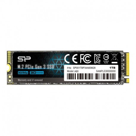 disque dur ssd silicon power m.2 1tb pcie nvme a60 2280 (sp001tbp34a60m28)