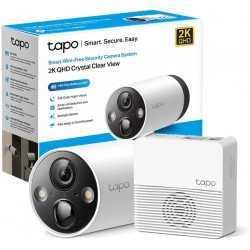 caméra sans fil extérieur 2k avec batterie hub de connexion (tapoc420s1) 