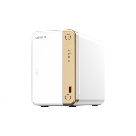 QNAP TS-262 NAS Tower Ethernet/LAN Or, Blanc N4505 (TS-262-4G)