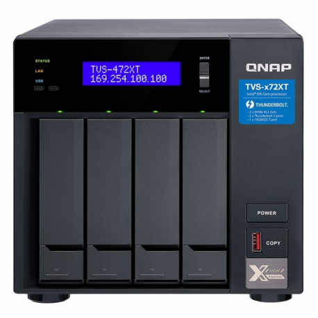 Qnap Serveur NAS i3-8100T LAN 10 GbE (TVS-472XT-I3-4G)