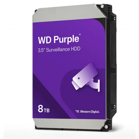 disque dur interne 3.5 western digital purple 8 to pour la vidéosurveillance (wd85purz) 