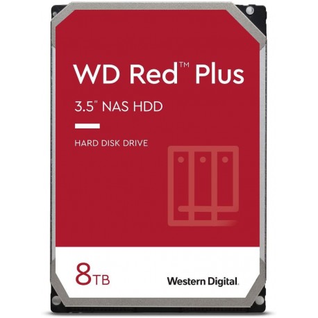 Disque dur interne 3.5" Western Digital Red Plus 8 To pour NAS (WD80EFZZ)