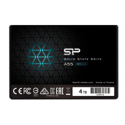 Disque Dur INTERNE Silicon Power 4To SSD 3D NAND A55 SLC Cache Performance Boost SATA III (SP004TBSS3A55S25)