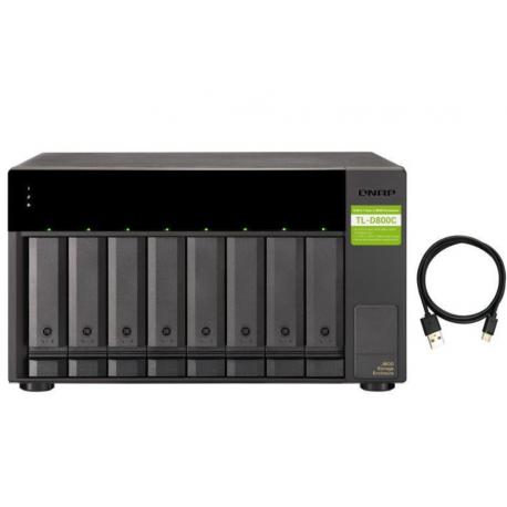 QNAP Boîtier de disques de stockage Serveur NAS de 8 BAIES (TL-D800C)