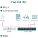 Switch de bureau TP-Link TL-SF1009P 9 ports 10/100 Mbps avec PoE + 8 ports (TL-SF1009P)