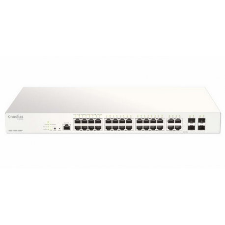 Switch Administrable D-LINK Nuclias Cloud 24 ports PoE + 4-Ports Combo GE/SF (DBS-2000-28MP)