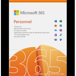 microsoft 365 personal français abonnement 12 mois pour 1 personne pc mac ios et android