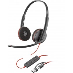 micro-casque poly blackwire 3220 stéréo usb-c + adaptateur usb-c/a 8x228aa prix maroc