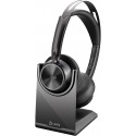 POLY Voyager Focus 2 MS USB-C-C Headset + USB-CA Adapter + Charging Stand (9T9J6AA)