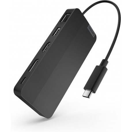 station d'accueil lenovo usb-c pour deux écrans - avec adaptateur 40b90100eu maroc