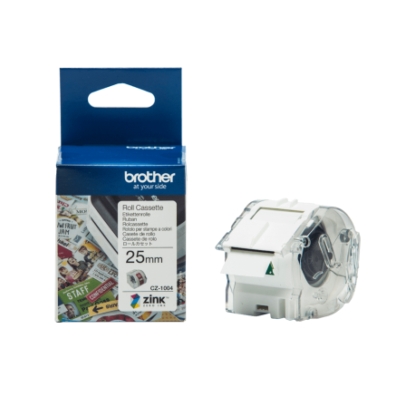 brother cz-1004 25mm ruban d'étiquette pour vc-500w cz-1004