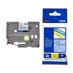 cassette à ruban brother tze-531 noir sur bleu 12 mm x 8 m tze531 tabtel-ma