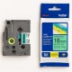 cassette à ruban brother tze-741 noir/vert 18 mm x 8 m (tze741)