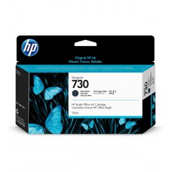 hp 730 noir mat - cartouche d'encre hp d'origine (p2v65a)