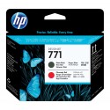 Tête d'impression HP 771 Designjet noire à finition mate/rouge chromatique (CE017A)