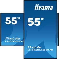écran iiyama 55 d'affichage professionnel 4k uhd - prolite (lh5560uhs-b1ag)