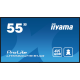 écran iiyama 55 d'affichage professionnel 4k uhd - prolite (lh5560uhs-b1ag)