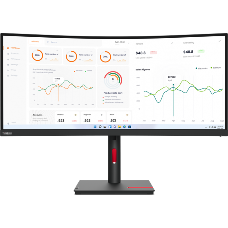 écran incurvé 34" qhd lenovo thinkvision t34w-30 63d4gat1eu prix maroc
