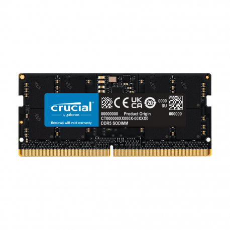 barrette mémoire crucial 8gb ddr5-5600mhz so-dimm - pc portable (ct8g56c46s5)