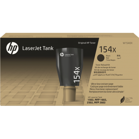 hp 154x noir (w1540x) - kit de recharge de toner d'origine