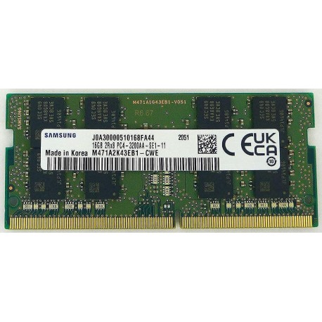 barrette mémoire samsung 16gb ddr4 3200mhz so-dimm - pc portable m471a2k43eb1 prix maroc
