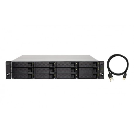 QNAP TL-R1200S-RP Boîtier de disques de stockage Boîtier disque dur/SSD Noir, Gris 2.5/3.5" (TL-R1200S-RP)