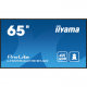moniteur 65" iiyama professionnel pour affichage dynamique prolite lh6554uhs-b1ag prix maroc