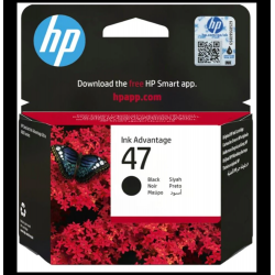 HP 47 Noir - Cartouche d'encre HP d'origine (6ZD21AE)