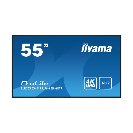 moniteur professionnel pour l'affichage dynamique 55" 4k uhd iiyama prolite (le5541uhs-b1)