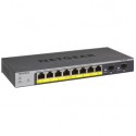 Switch administrable Netgear gigabit 8 ports PoE+ avec 2 ports SFP 55W (GS110TP)