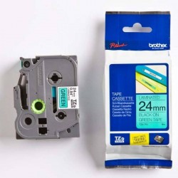 Cassette à ruban Brother TZe-751 Noir sur Vert 24 mm x 8 m TZE751 prix Maroc