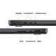 Apple macbook pro air M4 14 pouces 2025 black 16go 512 go mw2u3 