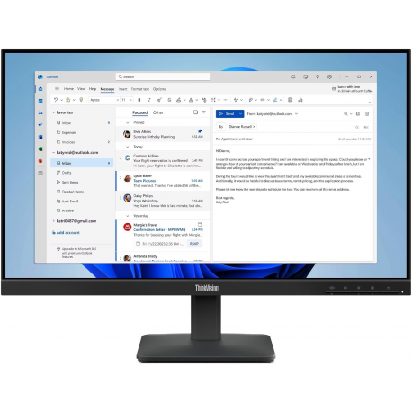 Écran Plat 24" Lenovo ThinkVision T24v-30 (63D8MAT3EU)