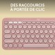 Logitech Pebble Keys 2 K380s - AZERTY Rose 920-011805 prix Maroc