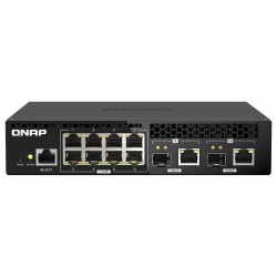 qnap qsw-m2108r-2c commutateur reseau gere l2 2.5g connexion Ethernet, port Poe noir 
