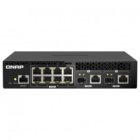 qnap qsw-m2108r-2c commutateur reseau gere l2 2.5g connexion Ethernet, port Poe noir 