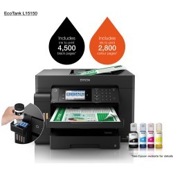 Imprimante A3 epson ecotank l15150 multifonction a reservoirs rechargeables c11ch72403 prix maroc