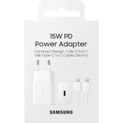 Chargeur Samsung rapide 15W USB-C - Avec câble C-à-C EP-T1510XWEGWW prix Maroc