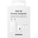 Chargeur Samsung rapide 15W USB-C - Avec câble C-à-C (EP-T1510XWEGWW)