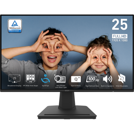 Écran 25 pouces Full HD MSI PRO MP252 9S6-3PC4CT-017 prix Maroc
